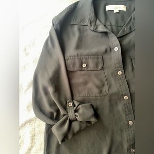 Loft semi-sheer long-sleeved shirt